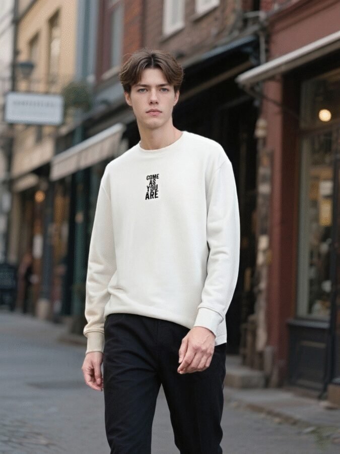 Flocked Foam Sweatshirt | Premium Crewneck 88263# | Wholesale Streetwear - Image 9