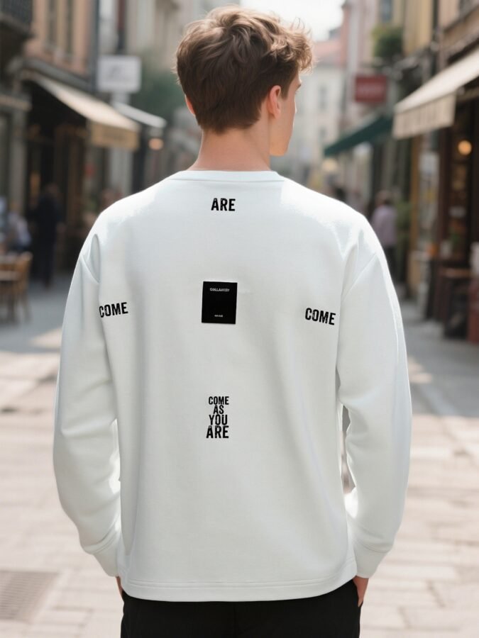 Flocked Foam Sweatshirt | Premium Crewneck 88263# | Wholesale Streetwear - Image 12