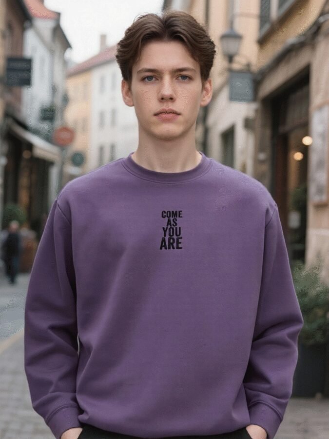 Flocked Foam Sweatshirt | Premium Crewneck 88263# | Wholesale Streetwear - Image 3