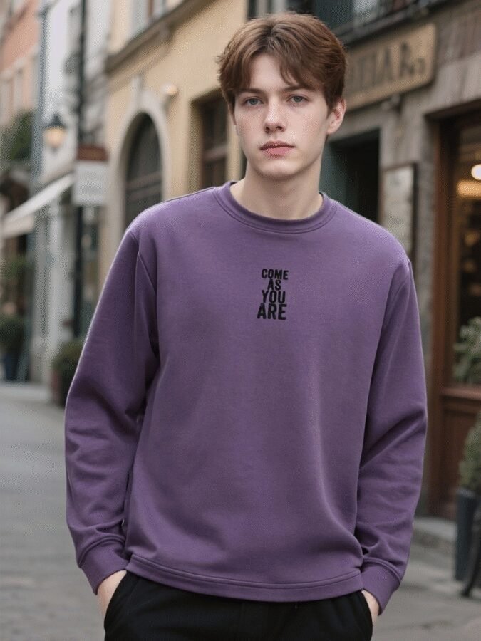 Flocked Foam Sweatshirt | Premium Crewneck 88263# | Wholesale Streetwear - Image 2