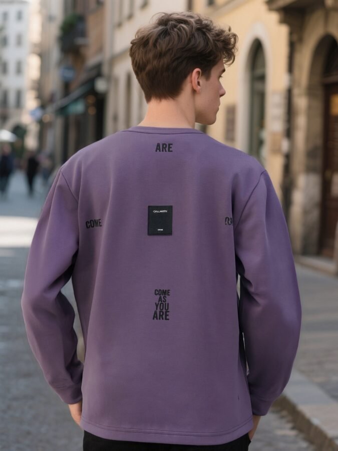 Flocked Foam Sweatshirt | Premium Crewneck 88263# | Wholesale Streetwear - Image 6