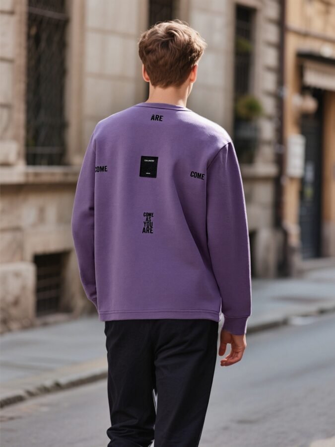 Flocked Foam Sweatshirt | Premium Crewneck 88263# | Wholesale Streetwear - Image 5