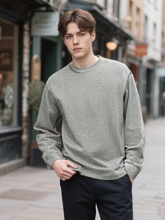 Old Money Embroidered Sweatshirt | Premium Crewneck 88271# | Luxury Wholesale Streetwear - Image 10