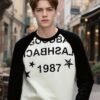 Vintage Washed Print Sweatshirt | Distressed Crewneck 88272# | Premium Wholesale Streetwear - Apricot