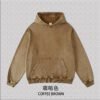 Standout Wax-Dye Hoodie 2025 (A_M0211) | Vintage Heavyweight Streetwear - Coffee Brown