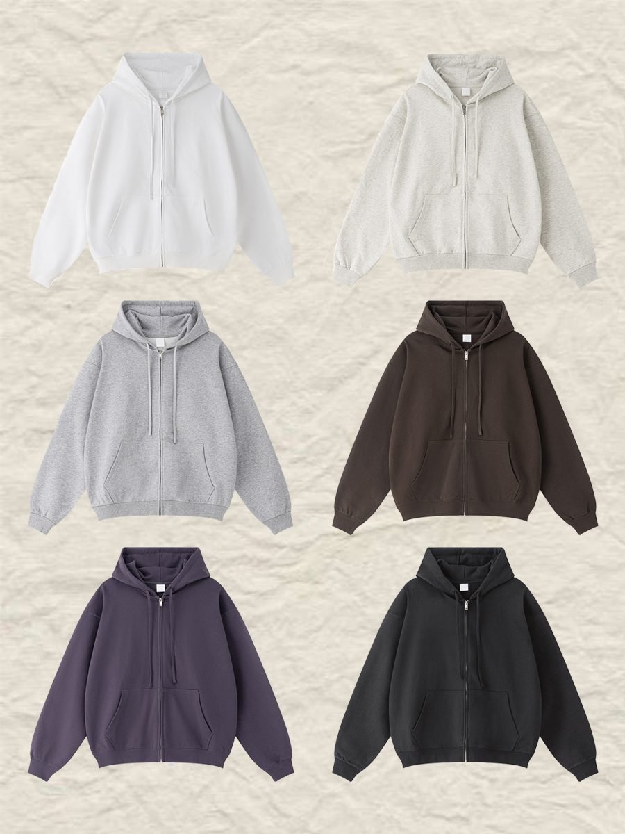 Premium 440gsm Oversize Zip Hoodie 2025 (A_M24118) | Terry Fleece Jacket - Image 2