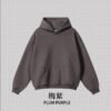 Premium Brushed Fleece Hoodie 2025 (A_M2406) | Oversized 25-Color Range - Plum Purple