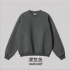 Essential Crewneck Sweatshirt 2025 (A_M2407) | Brushed Fleece Basic - Charcoal Gray