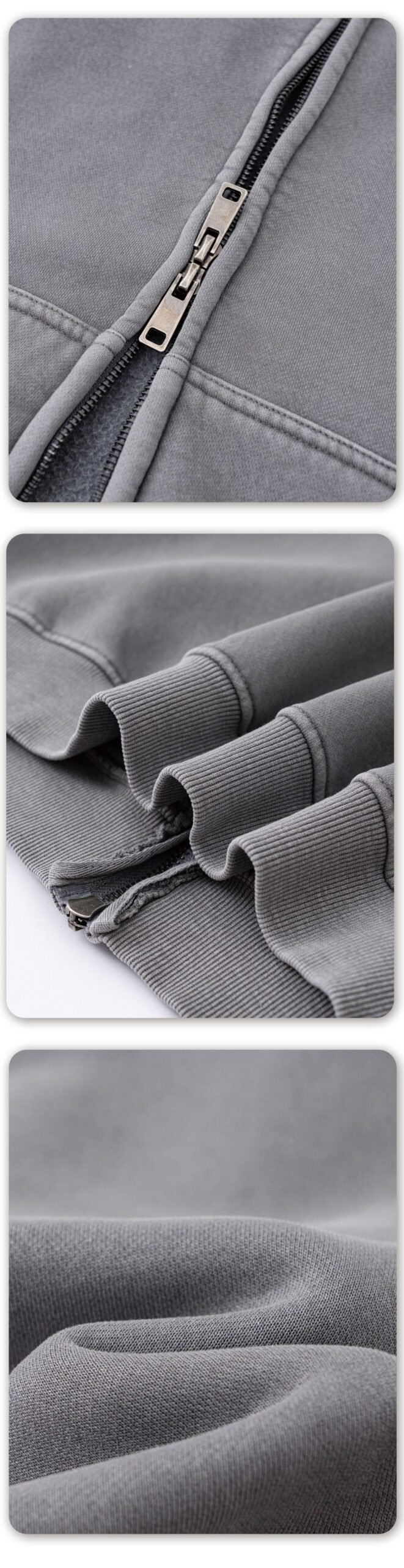 Dynamic Double Zip Hoodie Jacket 2026 (A_M25306) | Structured Oversized Fit - Image 6