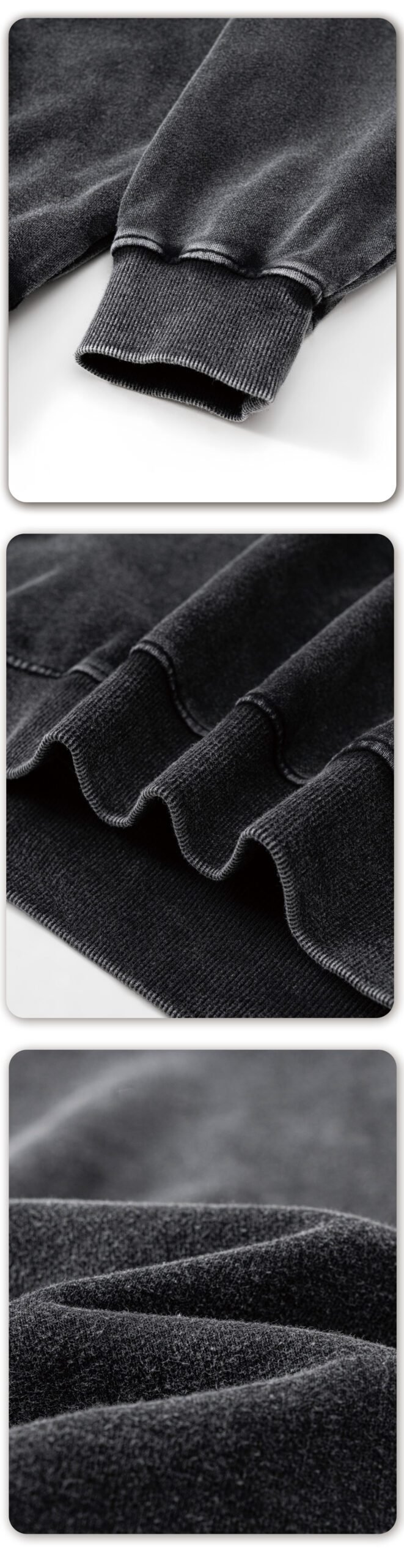 Premium Oversize Knit Hoodie 2025 (A_M24110) | Vintage Washed Texture - Image 5