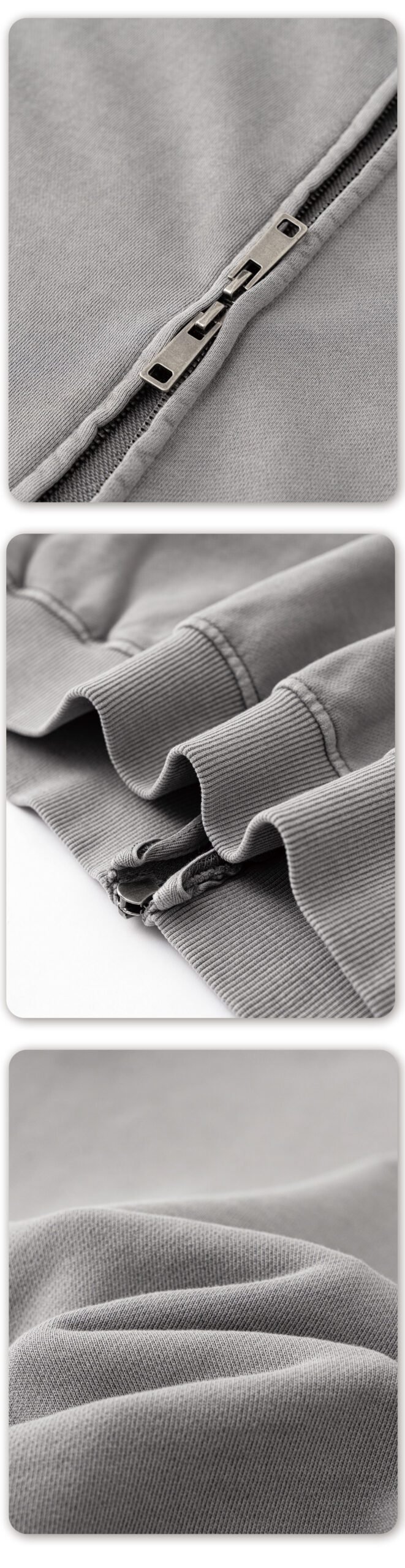 Premium Washed Zip Hoodie Jacket 2026 (A_M24171) | Vintage Oversized Style - Image 5